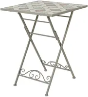 Outdoor Living by Decoris bistrotafel marrakech 58x58x76cm lichtgrijs