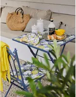 Outdoor Living by Decoris bistrotafel sorrento 58x58x76cm blauw - afbeelding 4
