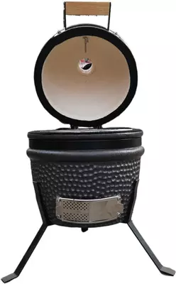 Own Grill 13 inch keramische kamado barbecue mini zwart - afbeelding 3