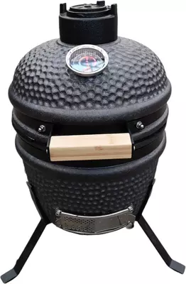 Own Grill 13 inch keramische kamado barbecue mini zwart - afbeelding 2