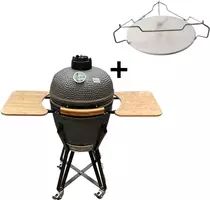 Own Grill kamado barbecue large met heat deflector mat zwart - afbeelding 1