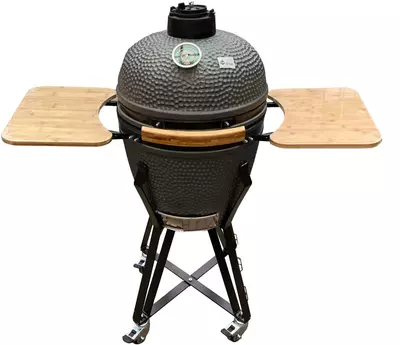 Own Grill kamado barbecue large met multi rooster mat zwart - afbeelding 2