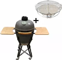 Own Grill kamado barbecue large met multi rooster mat zwart - afbeelding 1