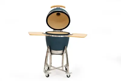 Own grill keramische barbecue 20"Large blauw rvs frame   - afbeelding 2