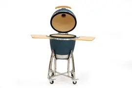 Own grill keramische barbecue 20"Large blauw rvs frame   - afbeelding 2