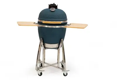 Own grill keramische barbecue 20"Large blauw rvs frame   - afbeelding 1