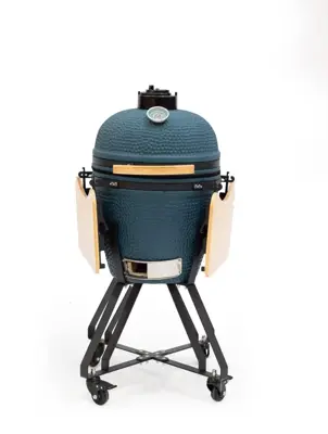 Own grill keramische barbecue 20" Large blauw - zwart frame - afbeelding 2
