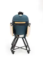 Own grill keramische barbecue 20" Large blauw - zwart frame - afbeelding 2
