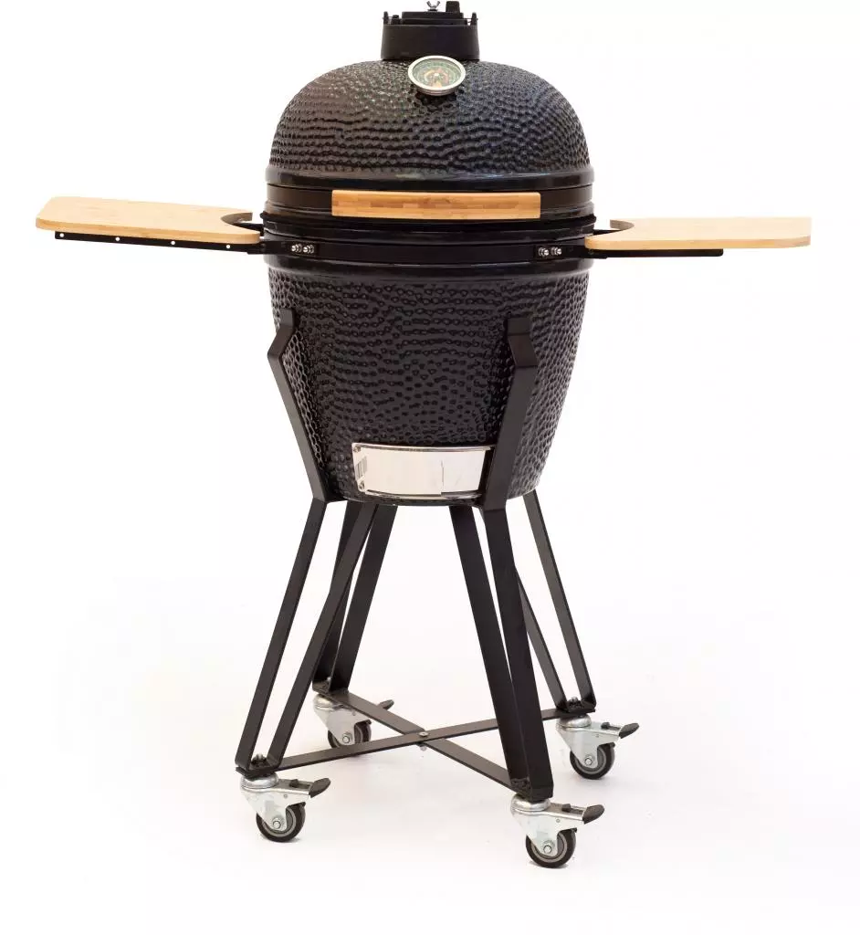 Own Grill keramische barbecue large standaard en zijtafels donker groen/zwart kopen? - Tuincentrum