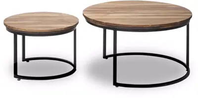 Own Living bijzettafel set delphi zwart - afbeelding 1