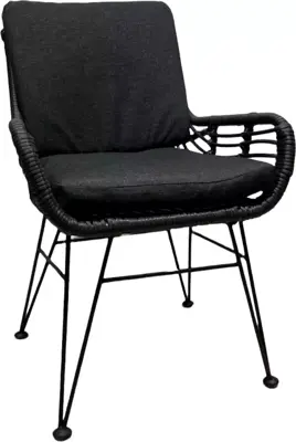 Own Living dining tuinstoel jara charcoal - afbeelding 1