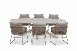 Own Living diningset amiens/videl 241 latte - afbeelding 1