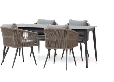 Own Living diningset lerma 180 dining antraciet - afbeelding 1