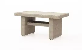 Own Living hoge lounge tuintafel carvalho 142x81x70cm off white - afbeelding 1