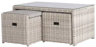Own Living lounge tuintafel houston 115x65x52cm off white - afbeelding 1