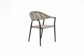 Own Living stapelbare dining tuinstoel casino ash grey - afbeelding 1