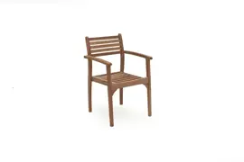 Own Living stapelbare dining tuinstoel moniq teak - afbeelding 1