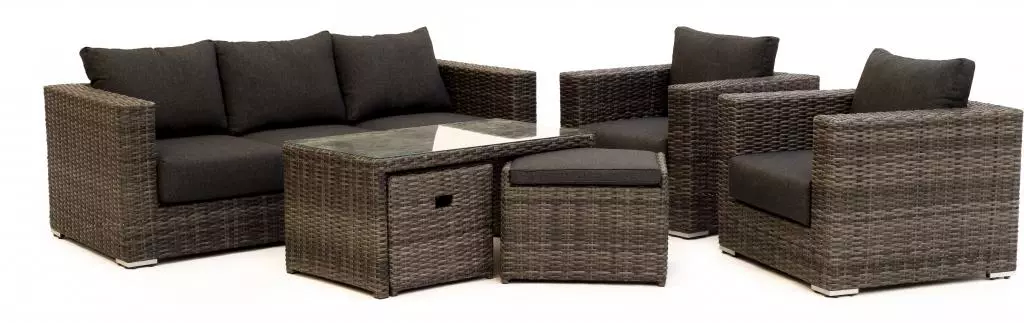 Own Living stoel-bank loungeset houston 3-zits falcon grey - afbeelding 9