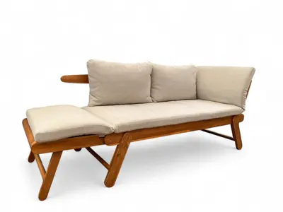 Own Living verstelbare loungebank lorient naturel - afbeelding 2
