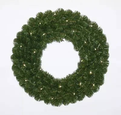 Own Tree Alaskan verlichte kerstkrans groen Ø 75cm - 42 lampjes - afbeelding 1