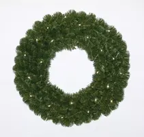Own Tree Alaskan verlichte kerstkrans groen Ø 75cm - 42 lampjes - afbeelding 1