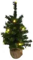 Own Tree verlichte kunstkerstboom in juten zak 30cm - afbeelding 1