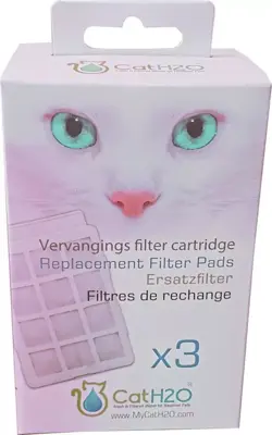 Pak à 3 filtercartridge voor waterbak Cat H2O