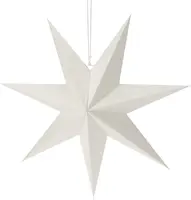 Papieren kerst ornament ster 60cm wit - afbeelding 2