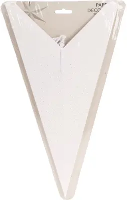 Papieren kerst ornament ster 75cm wit - afbeelding 3