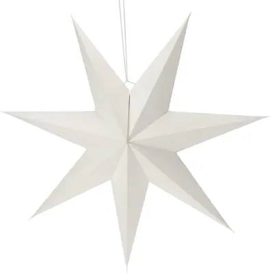 Papieren kerst ornament ster 75cm wit - afbeelding 2