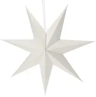 Papieren kerst ornament ster 75cm wit - afbeelding 2