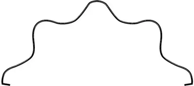 Peacock steunring halfrond geschulpt 54 cm - afbeelding 1