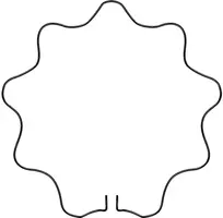 Peacock steunring rond geschulpt 34 cm - afbeelding 1