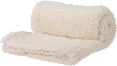 Plaid textiel fleece 127x152x0cm crème