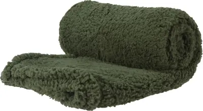 Plaid textiel fleece 127x152x0cm groen