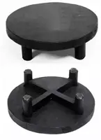 Plateau teak zwart d40h9cm kopen?