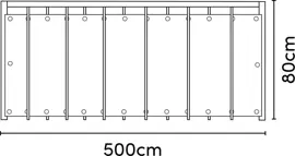 Platinum Sun & Shade balkondoek coolfit 80x500cm off white - afbeelding 2