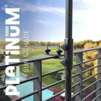 Platinum Sun & Shade balkonklem horizontale platte reling - afbeelding 2