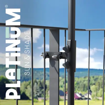Platinum Sun & Shade balkonklem verticale platte reling - afbeelding 3
