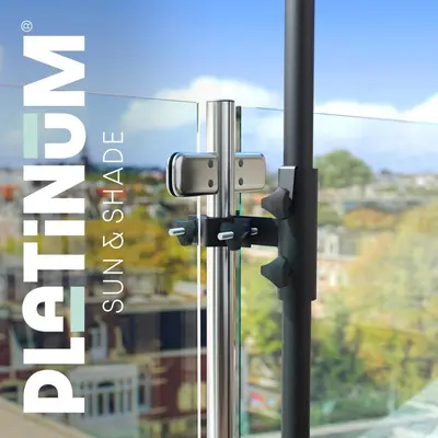 Platinum Sun & Shade balkonklem verticale ronde reling - afbeelding 3