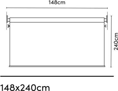 Platinum Sun & Shade rolgordijn coolfit 240x148cm antraciet - afbeelding 4