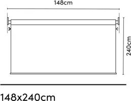 Platinum Sun & Shade rolgordijn coolfit 240x148cm antraciet - afbeelding 4