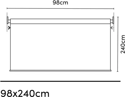 Platinum Sun & Shade rolgordijn coolfit 240x98cm antraciet - afbeelding 4