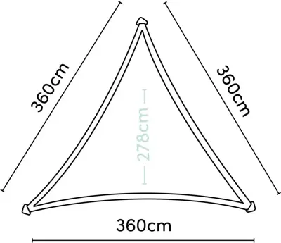 Platinum Sun & Shade schaduwdoek coolfit 360x360x360cm ecru white - afbeelding 2