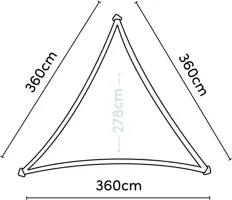 Platinum Sun & Shade schaduwdoek coolfit 360x360x360cm ecru white - afbeelding 2