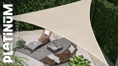Platinum Sun & Shade schaduwdoek coolfit 400x300cm ecru white - afbeelding 7