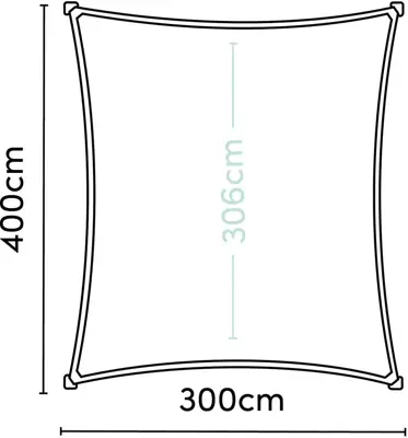 Platinum Sun & Shade schaduwdoek coolfit 400x300cm olijf - afbeelding 4