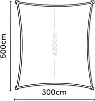 Platinum Sun & Shade schaduwdoek coolfit 500x300cm zand - afbeelding 2