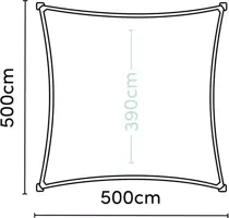 Platinum Sun & Shade schaduwdoek coolfit 500x500cm antraciet - afbeelding 4