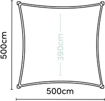 Platinum Sun & Shade schaduwdoek coolfit 500x500cm zand - afbeelding 2